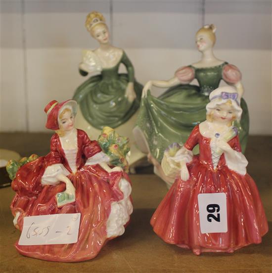 4 Royal Doulton figures, Lavinia, Lydia, Michelle and Soiree